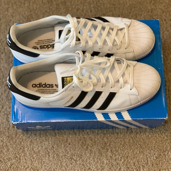 Mens Og adidas shell toe white & black. - Picture 2 of 2